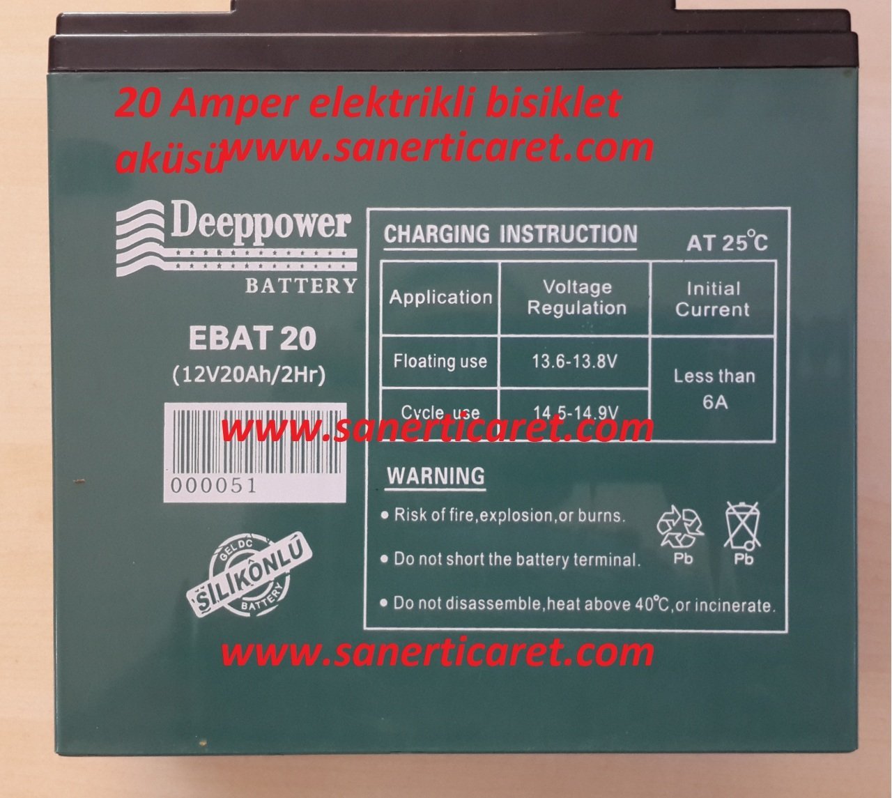 ELEKTRİKLİ BİSİKLET AKÜ SETİ  5 ADET