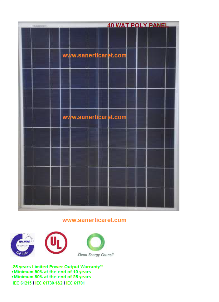 42 WATT SOLAR PANEL POLY