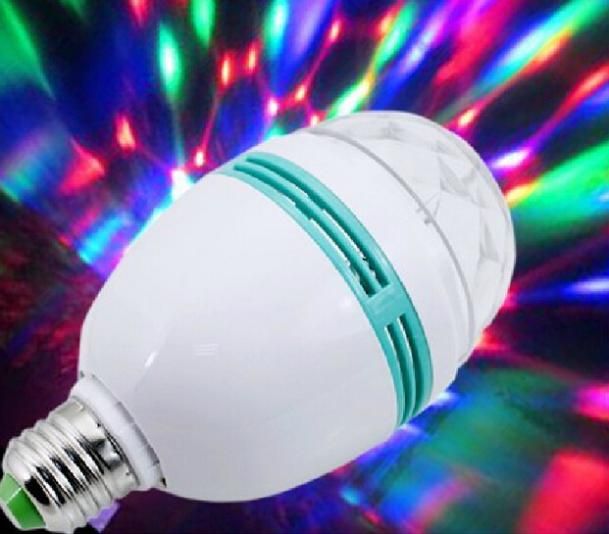 LED RENKLİ IŞIK DİSCO LED  AMPUL PARTİ LAMBASI  E27 DUYLU 3 W