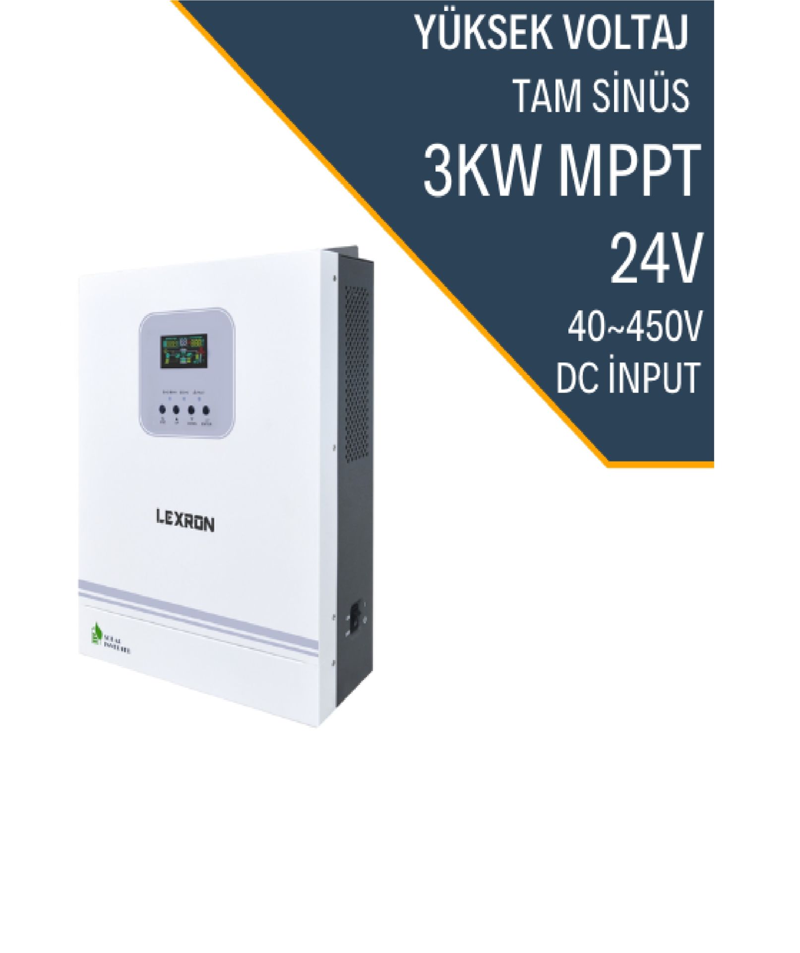 3000 WATT MPPT İNVERTÖR  24 VOLT SOLAR ŞARJLI LEXRON 3KW