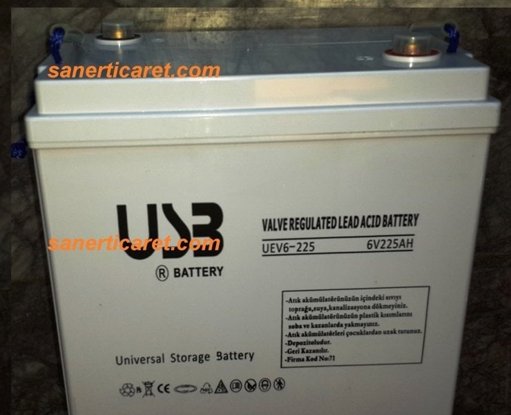 6 volt 225 amper akü elektrikli forklift aküsü